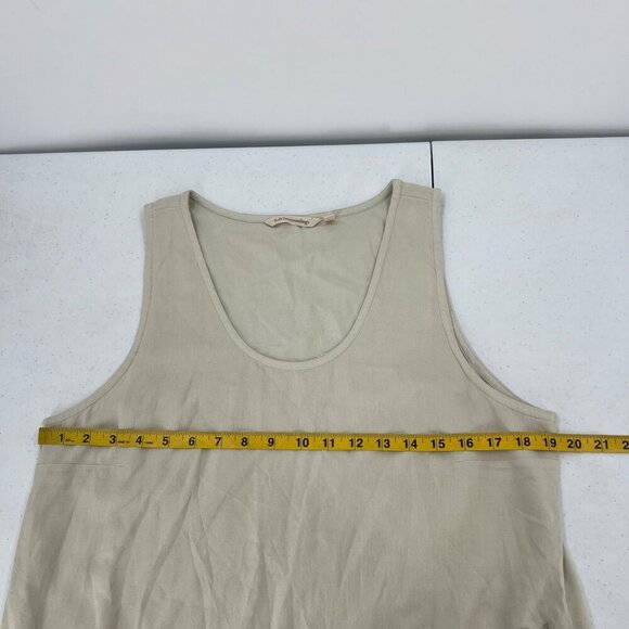 Soft Surroundings M Beige Lace Embroidered Sleeveless Top Travel Boho - Picture 7 of 10